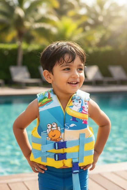 Yellow Dragon Printed Safety Life Jacket – Lightweight Swim Vest