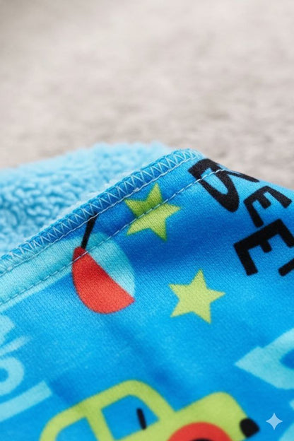 Blue Multi colour Car Print Ultra-Soft Infant Blanket – Cozy & Gentle for Newborns