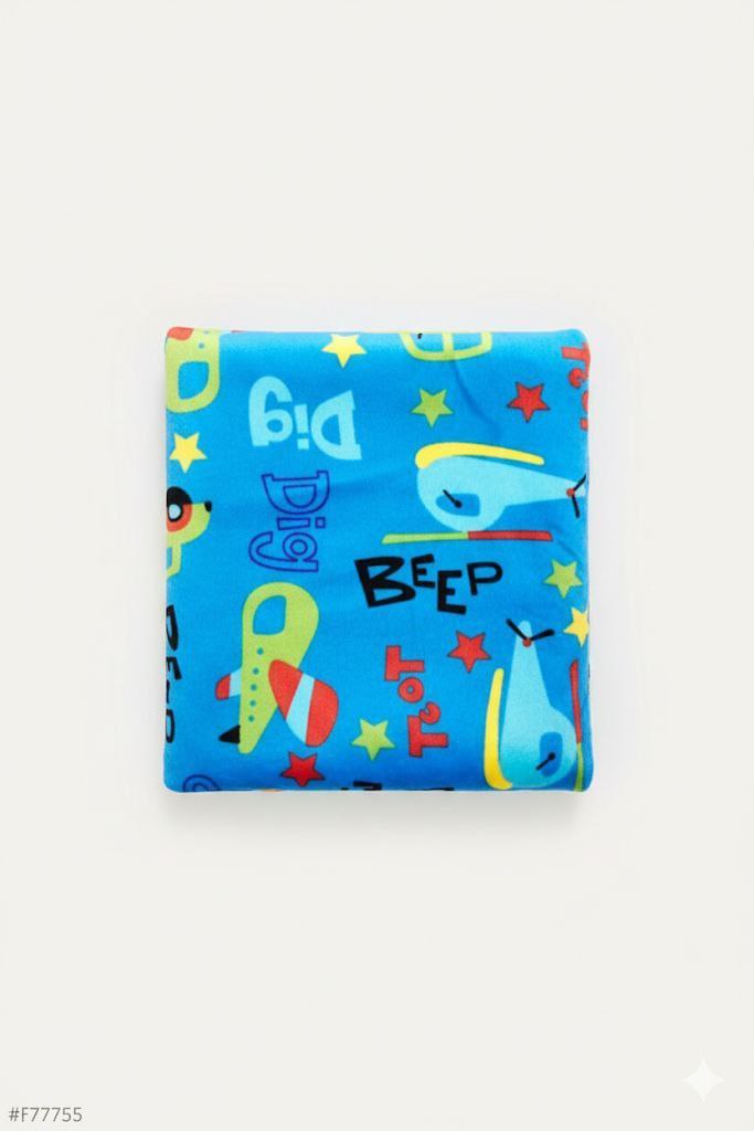 Blue Multi colour Car Print Ultra-Soft Infant Blanket – Cozy & Gentle for Newborns