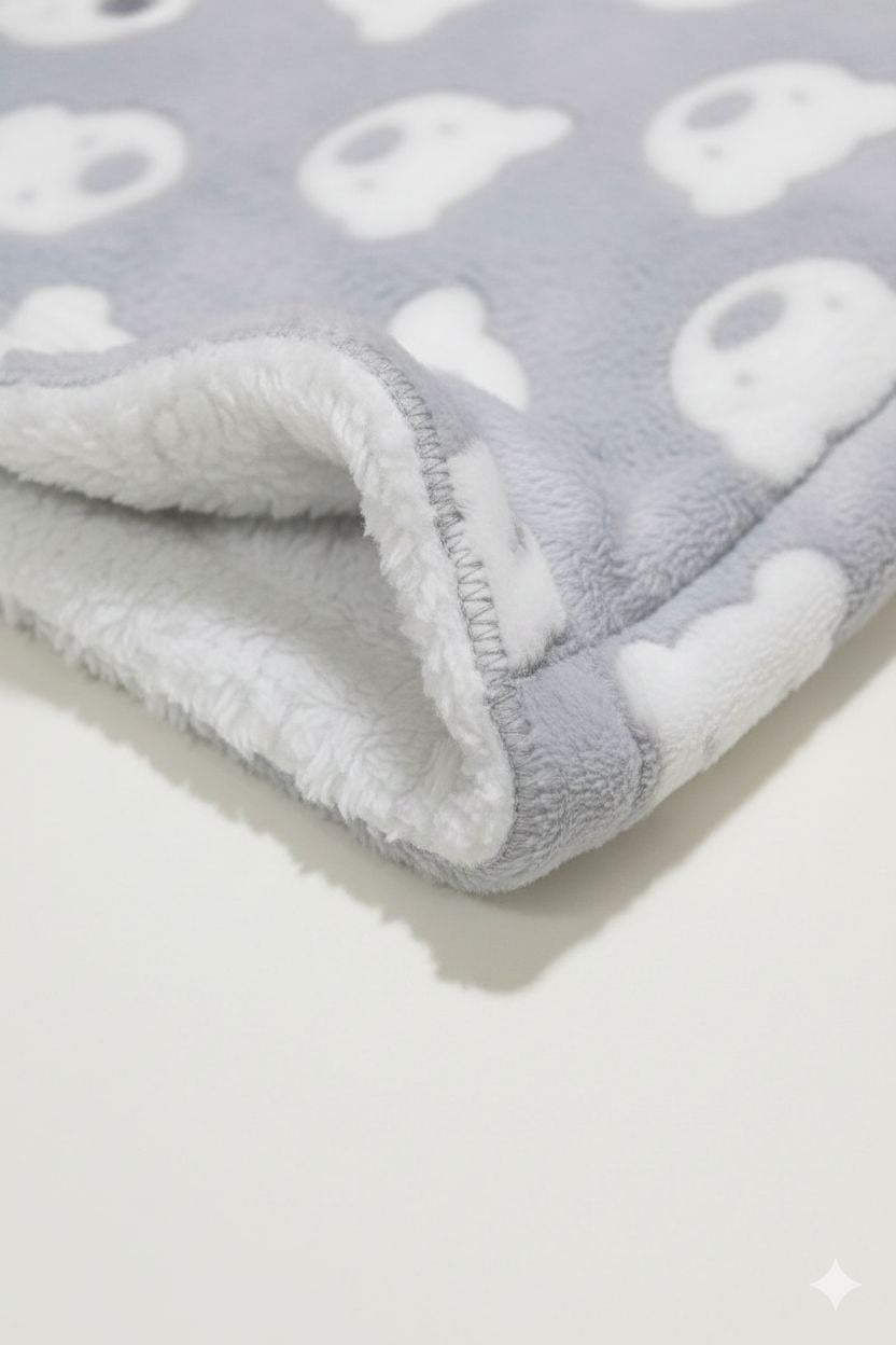 Grey Teddy Ultra-Soft Infant Blanket – Cozy & Gentle for Newborns