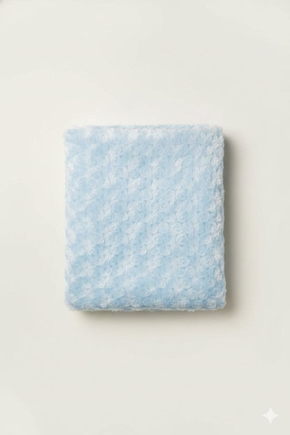 Blue Furry Ultra-Soft Infant Blanket – Cozy & Gentle for Newborns