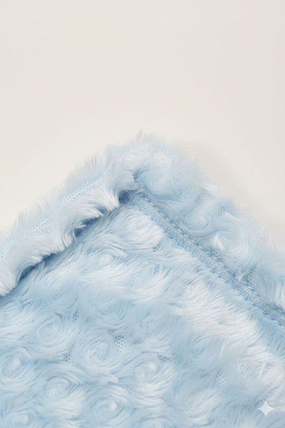 Blue Furry Ultra-Soft Infant Blanket – Cozy & Gentle for Newborns