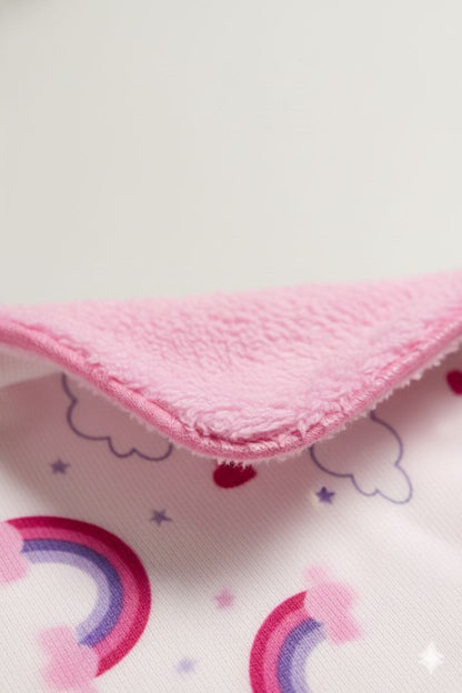 Pink Rainbow Print Ultra-Soft Infant Blanket – Cozy & Gentle for Newborns