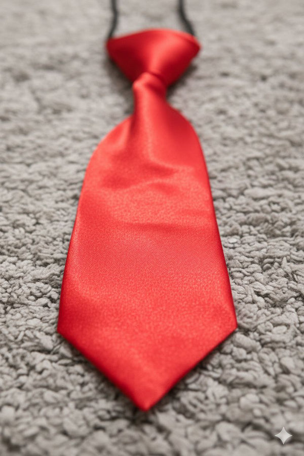 Red Ready to Use Tie – Easy Wear Formal Accessory for Boys
