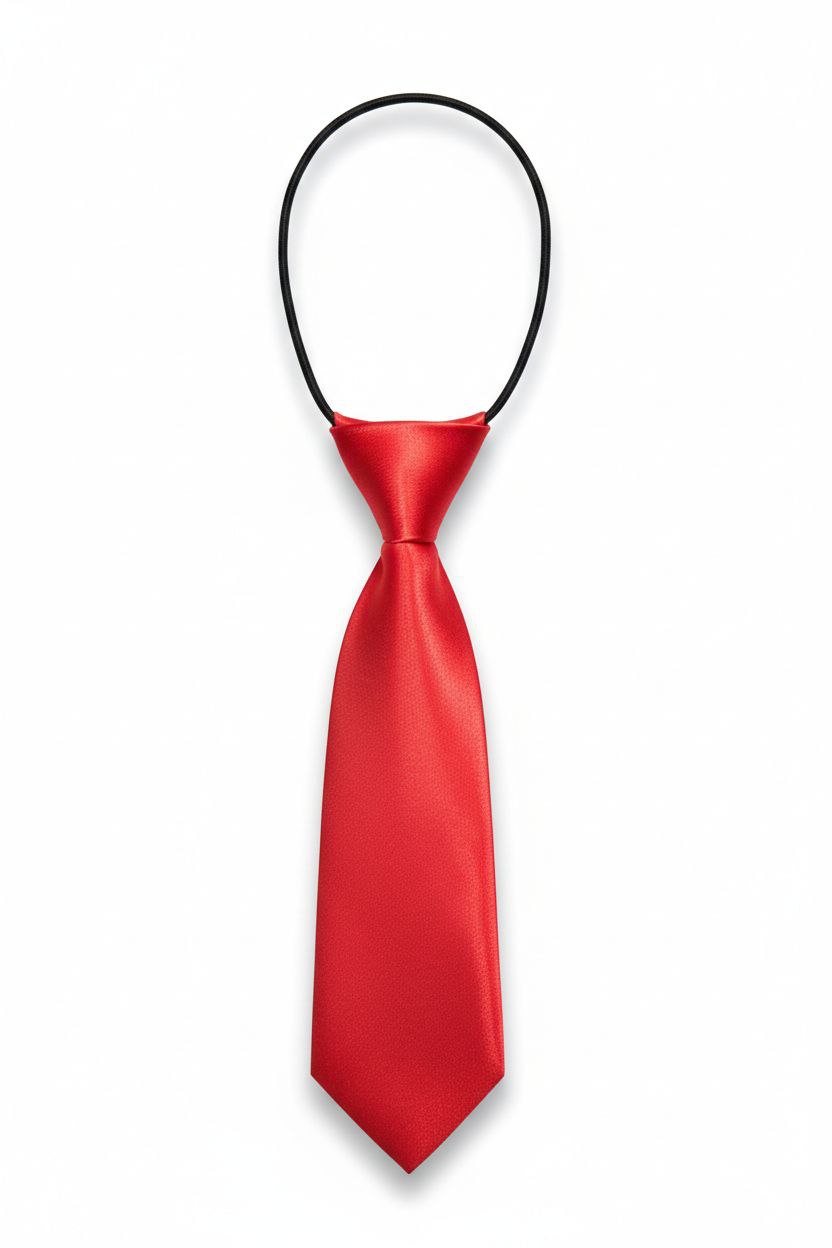 Red Ready to Use Tie – Easy Wear Formal Accessory for Boys