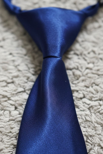 Blue Red Ready to Use Tie – Easy Wear Formal Accessory for Boys
